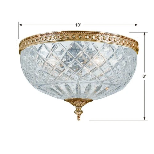 Crystorama Crystal 10" Wide Flushmount Traditional Ceiling Light - Picture 7 of 9