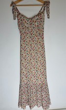 REFORMATION Midi Dress Floral Print Square Neck, Size 0, 280 Retail, Size 0