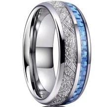 Mens Dual Pattern  Stainless Steel  Silver Color Wedding/ Fashion Ring Size 10