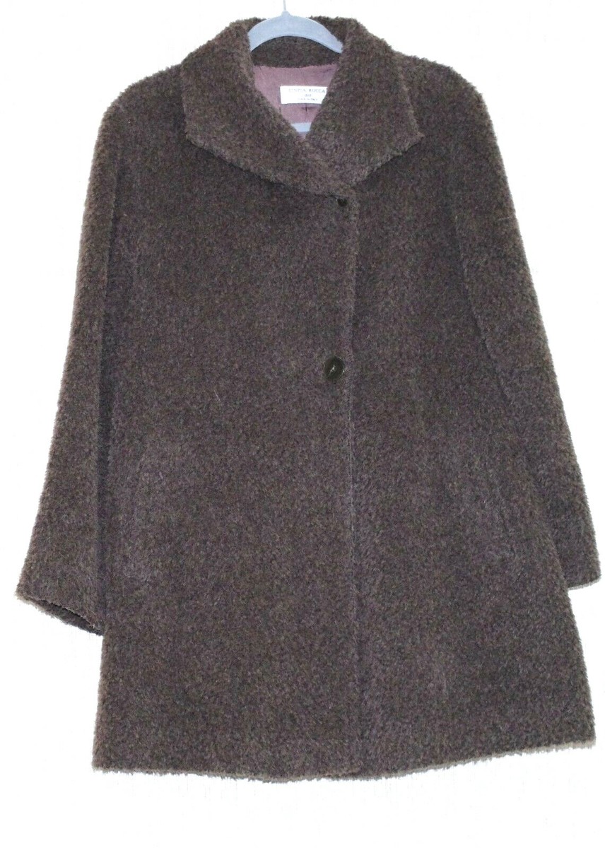 CINZIA ROCCA Due Italy Brown Alpaca Mohair and Wool Blend CINZIA ROCCA Due Italy Brown Alpaca Mohair and Wool Blend