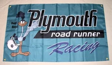 PLYMOUTH RACING 3'X5' FLAG BANNER ROADRUNNER CHRYSLER MOPAR DODGE FAST SHIPPING