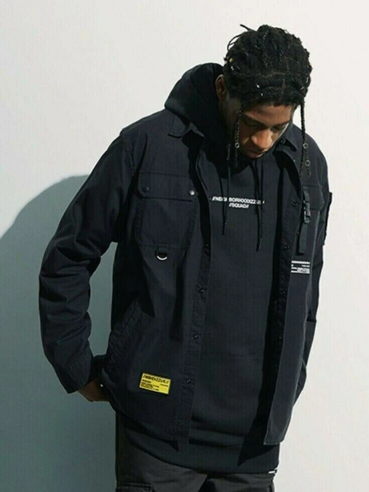 NEIGHBORHOOD Oversize Black NHIZ Squad Hoodie NBHD japan izzue sz S