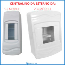 Quadro Elettrico da Esterno Parete Centralino DIN 1 2 3 4 moduli ip40 bianco