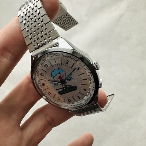 RARE Raketa POLAR 24h 2623.H Antarctic Cities VDV USSR Watch Wrist Soviet Vintage - Bild 10 von 20