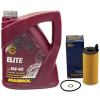 MotoröL Set 5W40 5 Liter + ÖLfilter SH 4076 P FüR BMW 3Er 318D 320D 7Er 730 740D