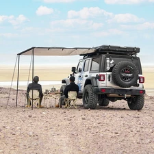 Car Side Awning Rooftop Pull Out Tent Shelter Shade SUV Outdoor Camping Travel