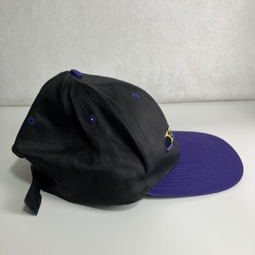 Yahoo vintage! Cappello Berretto Regolabile Strapback Yahoo.com Y2K Anni 2000 Nero Viola - Foto 3 di 8