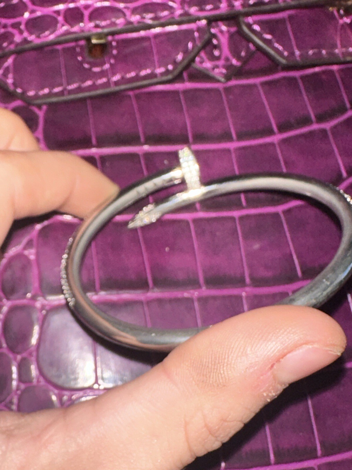 Cartier 18k White Gold Juste Un Clou Nail Bracelet eBay