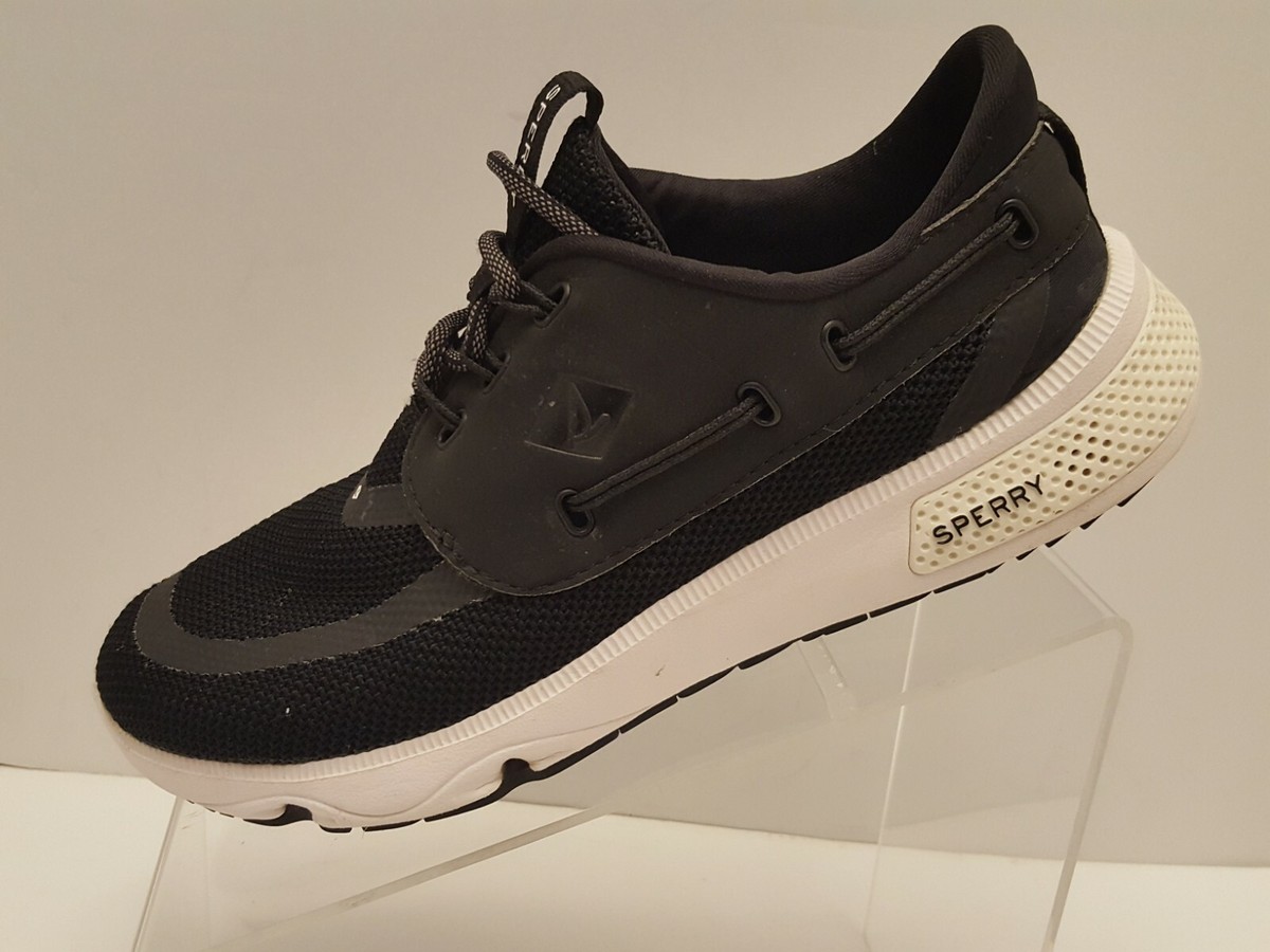 Chaussures Bateau Sperry Top-Sider Femme - Taille 8.5M, Cuir Noir - Occasion Classique Et Confortable