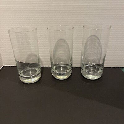 Set Of 3 Libbey Envy 14 oz Beverage Drink Glasses H- 6 1/2'' T - 2 3/4''