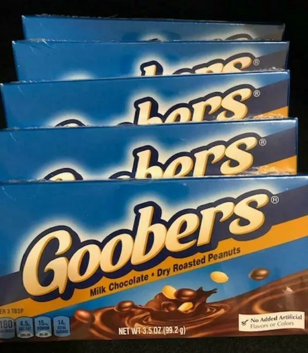GOOBERS Milk Chocolate Covered Dry Roasted Peanuts THEATER BOX SIZE 6 BOXES