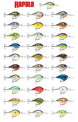 Rapala DT16 Extra Deep Diving Crankbait Balsa Wood Bass Fishing Lure Plug