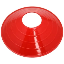 12 Red Disc Bright Cones Soccer Football Track Field Marking Coaching Practice