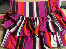 Bar III Off Shoulder Summer Mini Dress - Stripped - Multi-Color - MSRP: $69