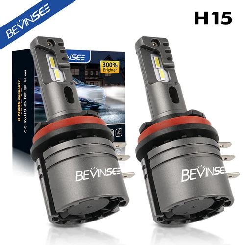2x H15 LED Headlight Bulbs High Beam DRL Bulb 6000LM For Ford Fiesta VI CB1 CCN