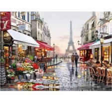 Paris Flower Shop Street Eiffel Tower Jigsaw puzzle 1000 pieces New