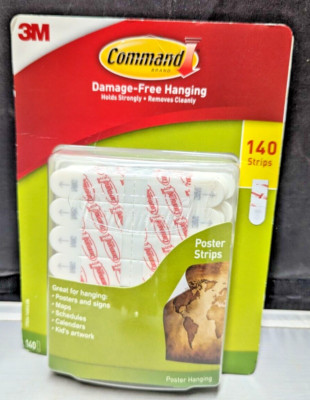 3M Command Poster Hanging Strips Club Pack, 140 Count B26 | eBay