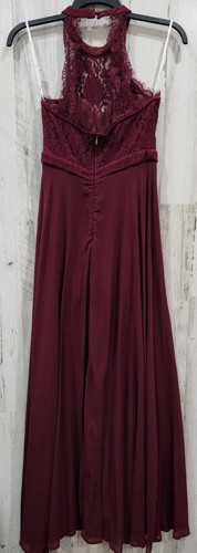 Maxi Vestido LULUS Dance Toda la Noche Borgoña Encaje*Impresionante* Talla PEQUEÑA**NUEVO SIN ETIQUETAS** - Imagen 4 de 15