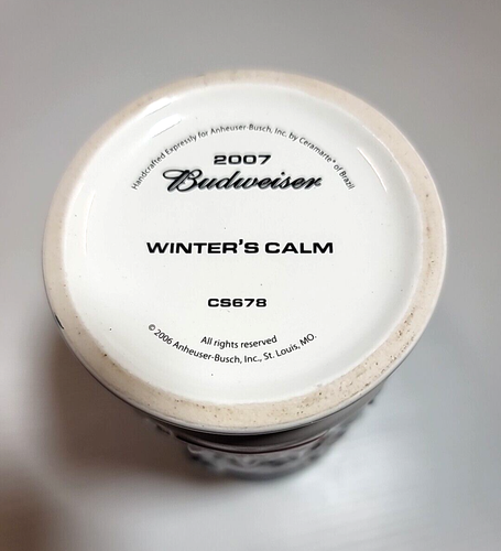 2007 BUDWEISER Holiday Christmas Stein Winter’s Calm - CLYDESDALE Stein Beer Mug - Picture 12 of 13