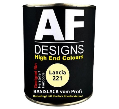250ML Autolack für Lancia 221 Giallo Primula Basislack spritzfertig