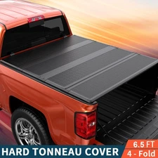 6.5 FRP Hard Tonneau Cover Truck Bed 4-Fold For 2004-2014 Ford F-150 F150