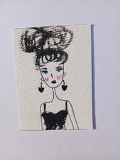 Aceo Original Mixed Media Art Card
