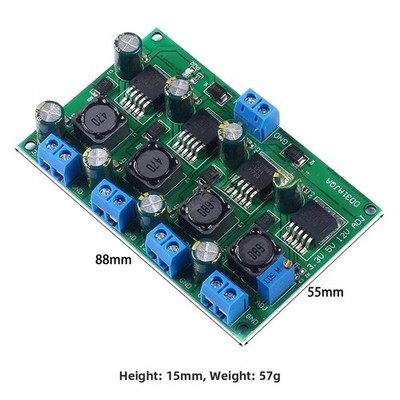 3,3V 5V 12V Fixed Output Plus Adjustable 2V-28V DC DC Converter 3A 50W