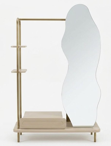 Spiegel Stil Modern Beige Schlafzimmer Praktisch Komfortabel-image