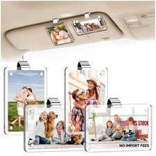4Pcs Car Picture Holder, Magnetic Acrylic Visor Photo Clip  Photo Frame 4-PACK