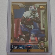 Topps 2015 Topps Karlos Williams Bills #426 Gold /2015 Rookie NFL Card. rookie card picture