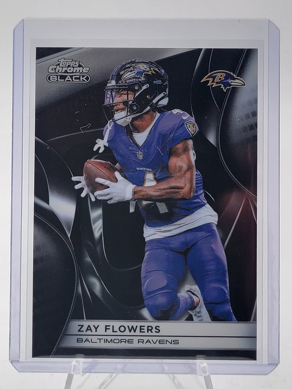 ZAY FLOWERS 2025 TOPPS CHROME BLACK #10 RAVENS Q7545