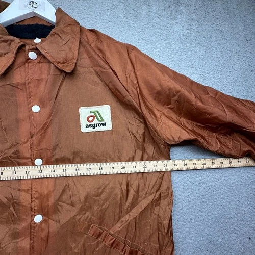 Vintage 70s 80s Swingster asgrow Coach Snap Button Lined Jacket Mens Large Brown image 5