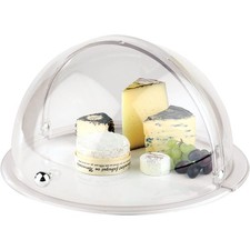 APS ACRYLIC HINGED DOME COVER FOR ROUND PLATTERS, 15" CLEAR 41447-38