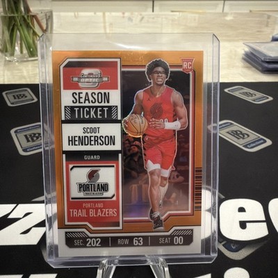 23-24 Contenders Optic Scoot Henderson RC Orange Prizm /49 Trail Blazers
