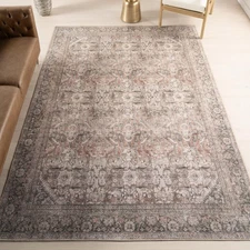 Hillstone Collection Deka Brown/Rust, 5' x 8', Vintage Medallion, Soft and Co...