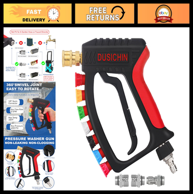 #ad #ad High Pressure Washer Wand with Swivel Gun amp; 7 Nozzle Tips 4000 PSI Quick Conne $44.99