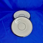 Lenox Solitaire Saucers 6-inch Ivory with Platinum Rim Set of 4 — photo 7
