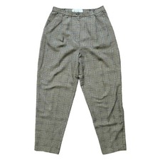 Vintage 90s KAREN SCOTT High Rise Pleat Front Tapered Glen Plaid Pants WOMEN'S 8