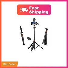 KandF CONCEPT Auto Open 62'' Selfie Stick Tripod with Remote for Vlog  360  ...