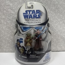 Star Wars The Legacy Collection Yaddle & Evan Piell Figures BD19 NOC Hasbro 2008