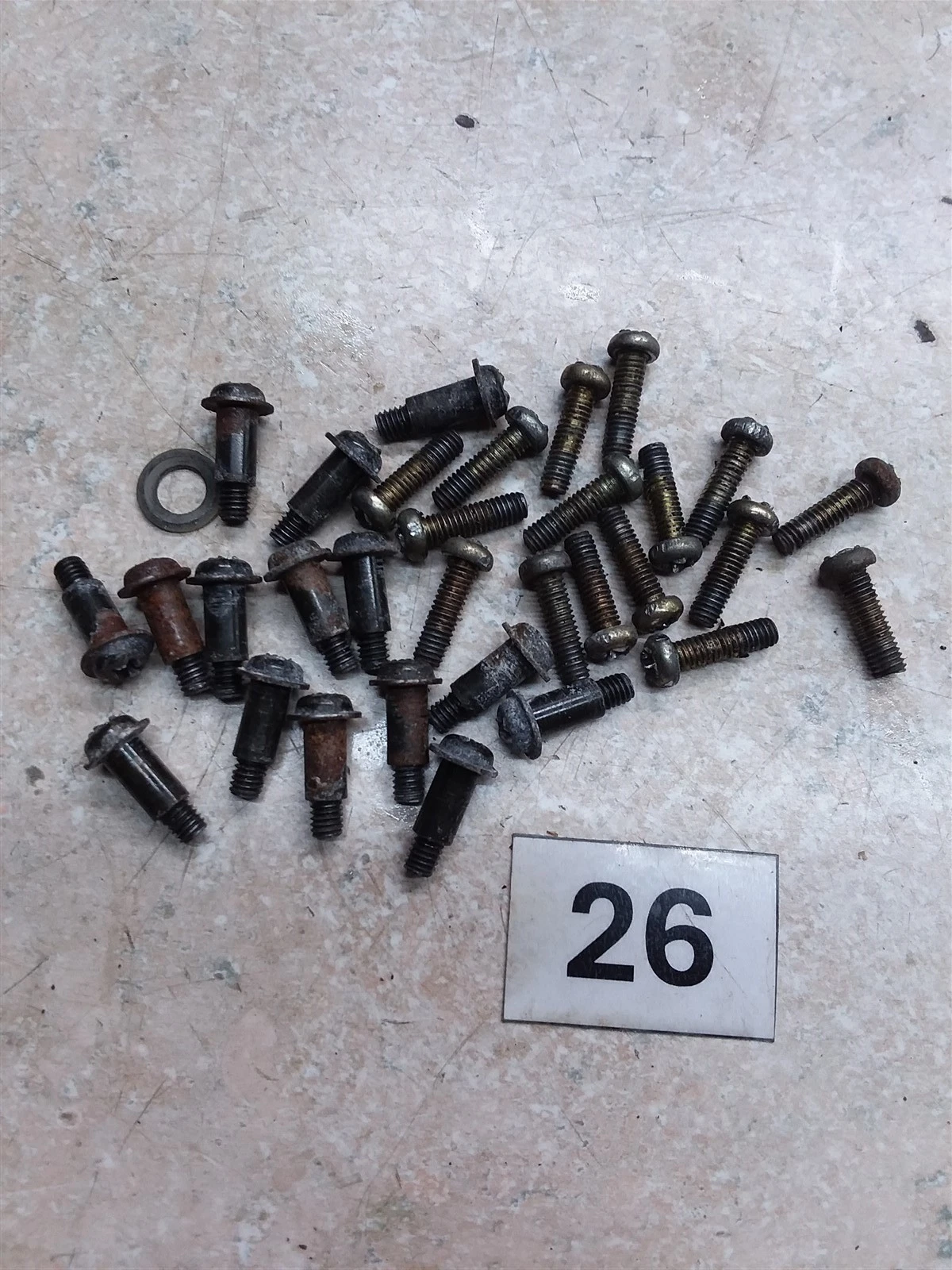 Kawasaki ZX600-E ZZR600 Carb Float Bowl Top Cover Screws 1993-2005 #26 ACP34