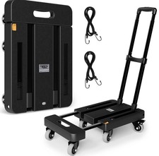 Folding Hand Truck, 500 LB Heavy Duty Luggage Cart, Utility Dolly Platform Ca...