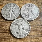 Liberty Walking Half Dollar 1943 Silver 50C Circulated Lot of 3 Coins