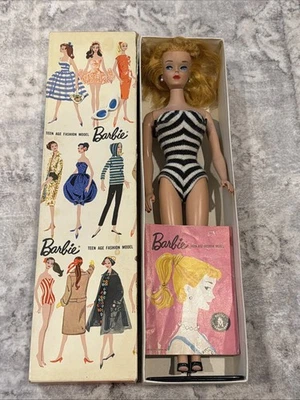 Vintage No 4 ? Ponytail Barbie Doll with Box / Mattel - Image 1 of 4