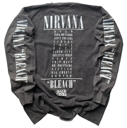 Vintage NIRVANA T shirt Size L Bleach Sub Pop Long Sleeve Single Stitch REPRINT, Size L, $60 - Photo 5