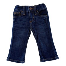 Wrangler Kids Dark Wash Denim Jeans Adjustable Waist Size 6-9 Months