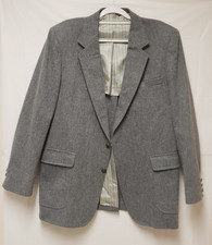 John Peel Ltd Men  s Gray Wool Blazer Sport Coat Two Button Made in USA NWOT