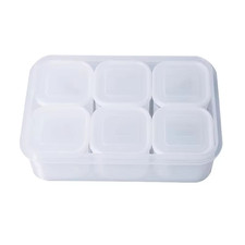 Food Storage Container 6 Grids Vegetable Fruit Fresh-Keeping Box with Lid for Re