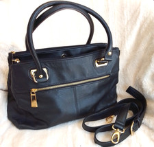Tignanello Black Leather Shoulder/Cross Body Bag