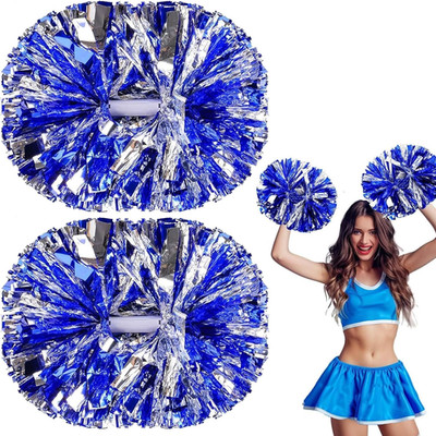 Pompons Cheerleading  Bright Metallic Cheers Ball  Metallisch Pom Poms mit Griff